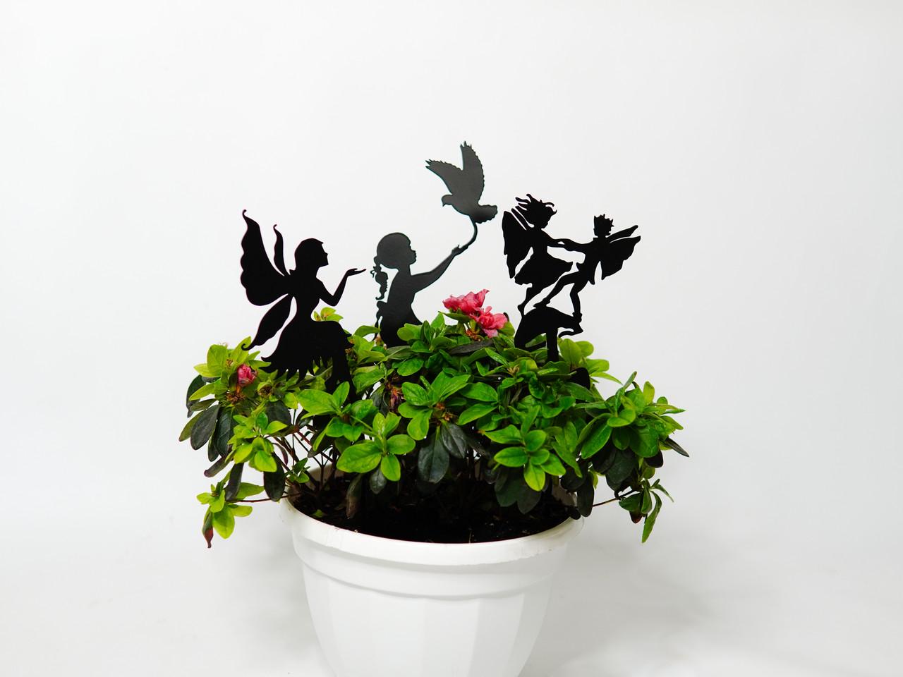 Декор для горшка/кашпо/сада набор фей из металла 1 (DCR081) - фото 3 Декор для горшка/кашпо/сада набор фей из металла 1 (DCR081) - фото 3