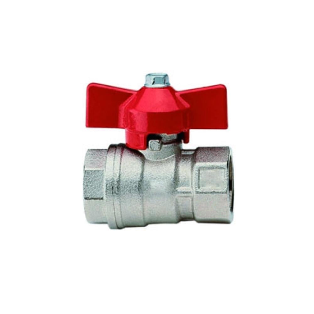 Кран кульовий для води ITAP 1" внутрішній-внутрішній метелик Червоний (323512)