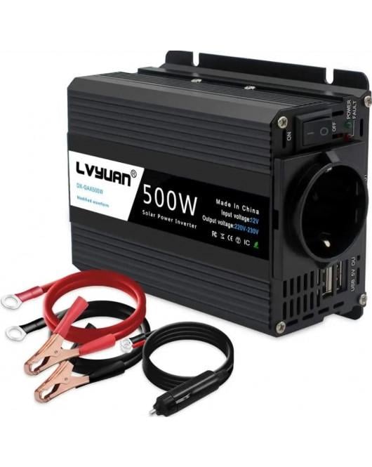 Преобразователь напряжения инвертор Lvyuan 500 W 12 V/220 V Преобразователь напряжения инвертор Lvyuan 500 W 12 V/220 V