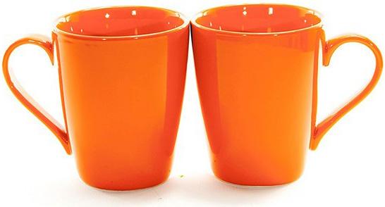 Набір керамічні кружок Fissman Sunshine 300 мл 2 шт. Помаранчевий - фото 2 Набір керамічні кружок Fissman Sunshine 300 мл 2 шт. Помаранчевий - фото 2