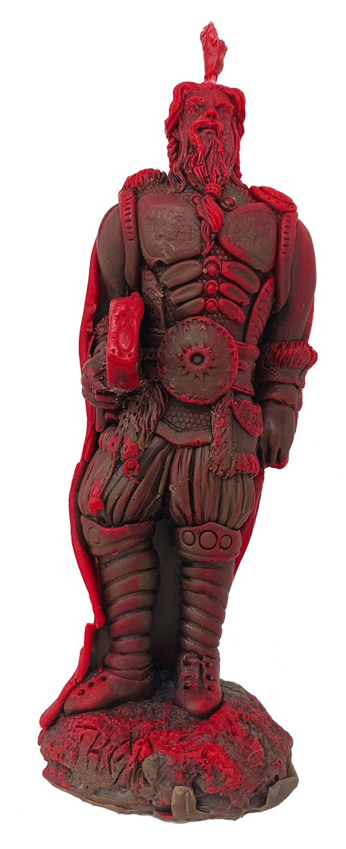 Свеча Тор 14 см Коричневый/Красный (1541) Свеча Тор 14 см Коричневый/Красный (1541)