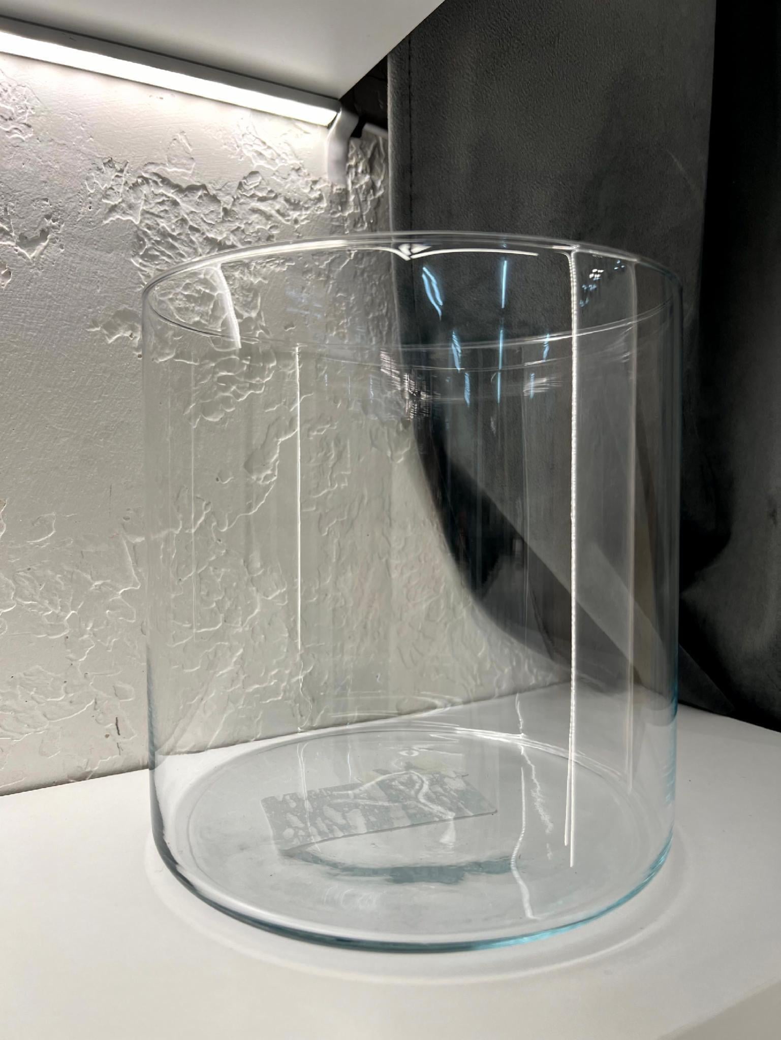 Ваза стеклянная цилиндр h 15 см d 15 см