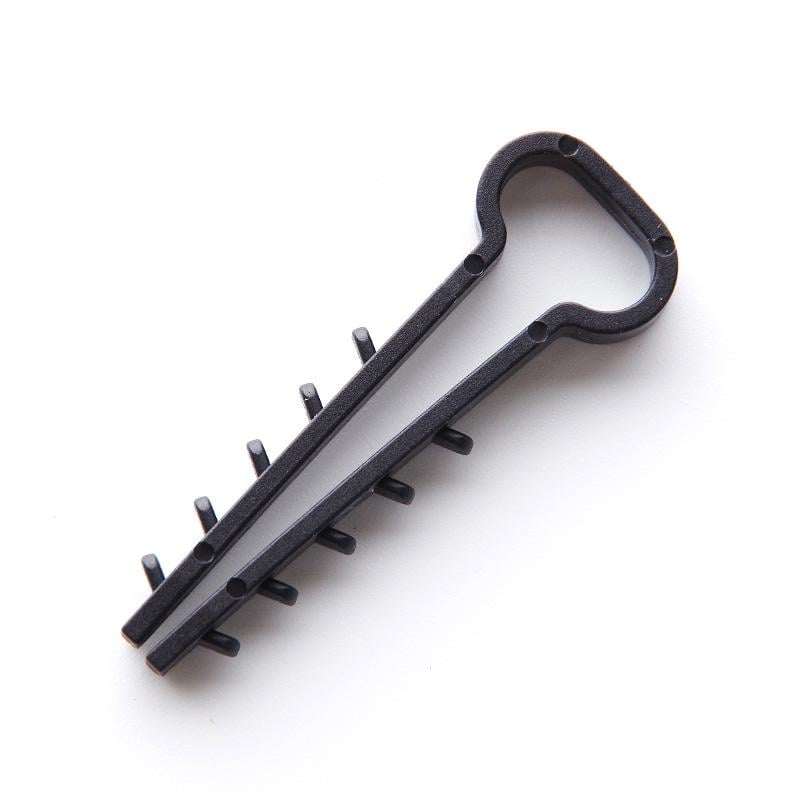 Дюбель-елка Apro 10х5 для плоских проводов 100 шт. Черный (FT-105B)