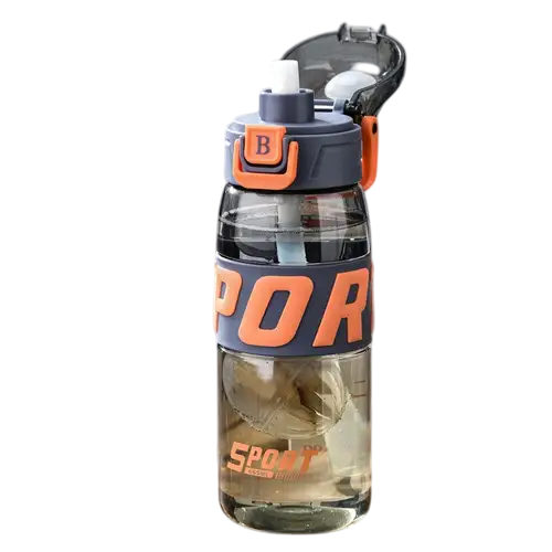 Бутылка-поилка для воды OSPORT 665 мл Серый (MS 4622) - фото 1