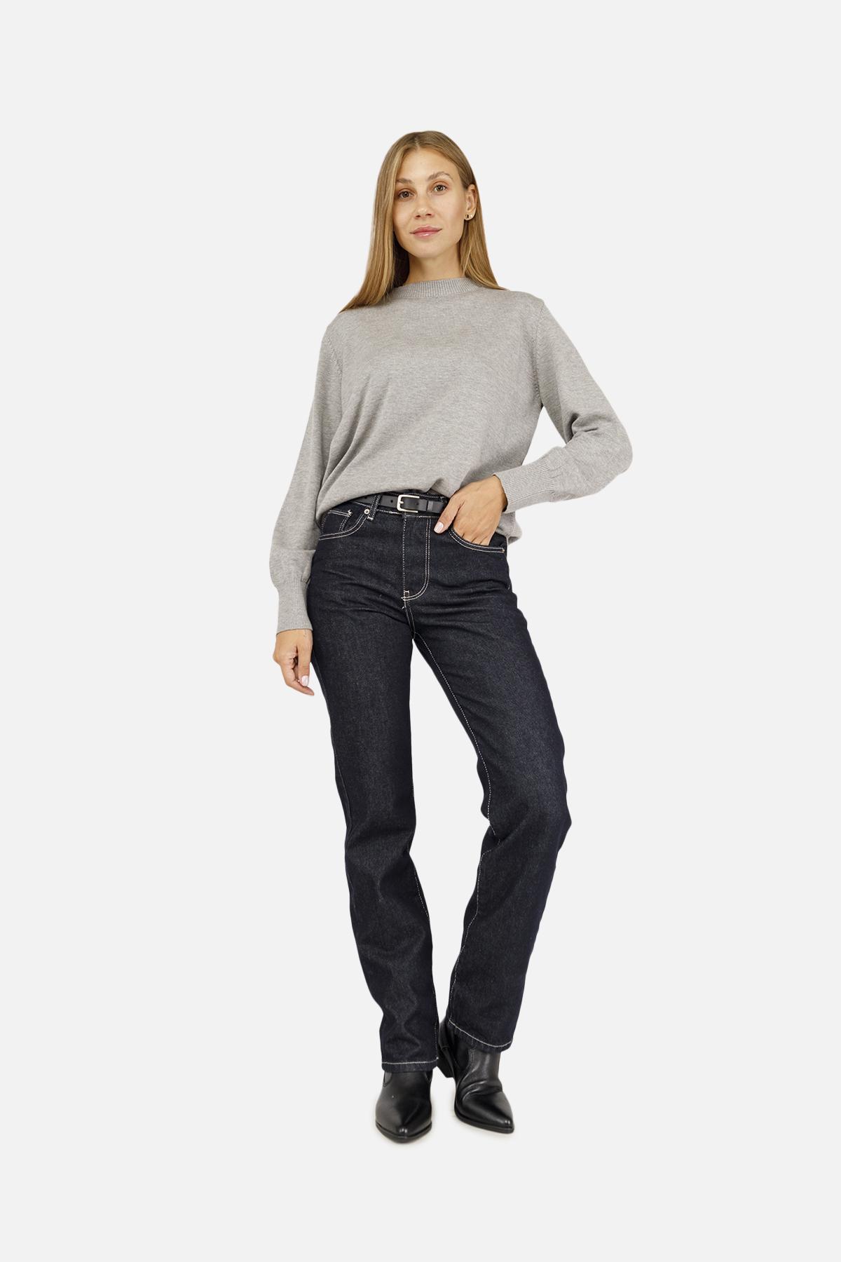 Джинсы женские straight р. 44 Темно-синий (SKT001013216) - фото 2