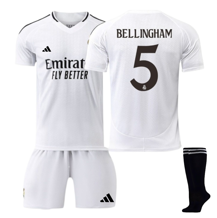 Футбольная форма Lion SPORT Real Madrid BELLINGHAM гетры р. 34-38 черный/сезон 24/25 р. 176 155-165 см Белый (30473627)