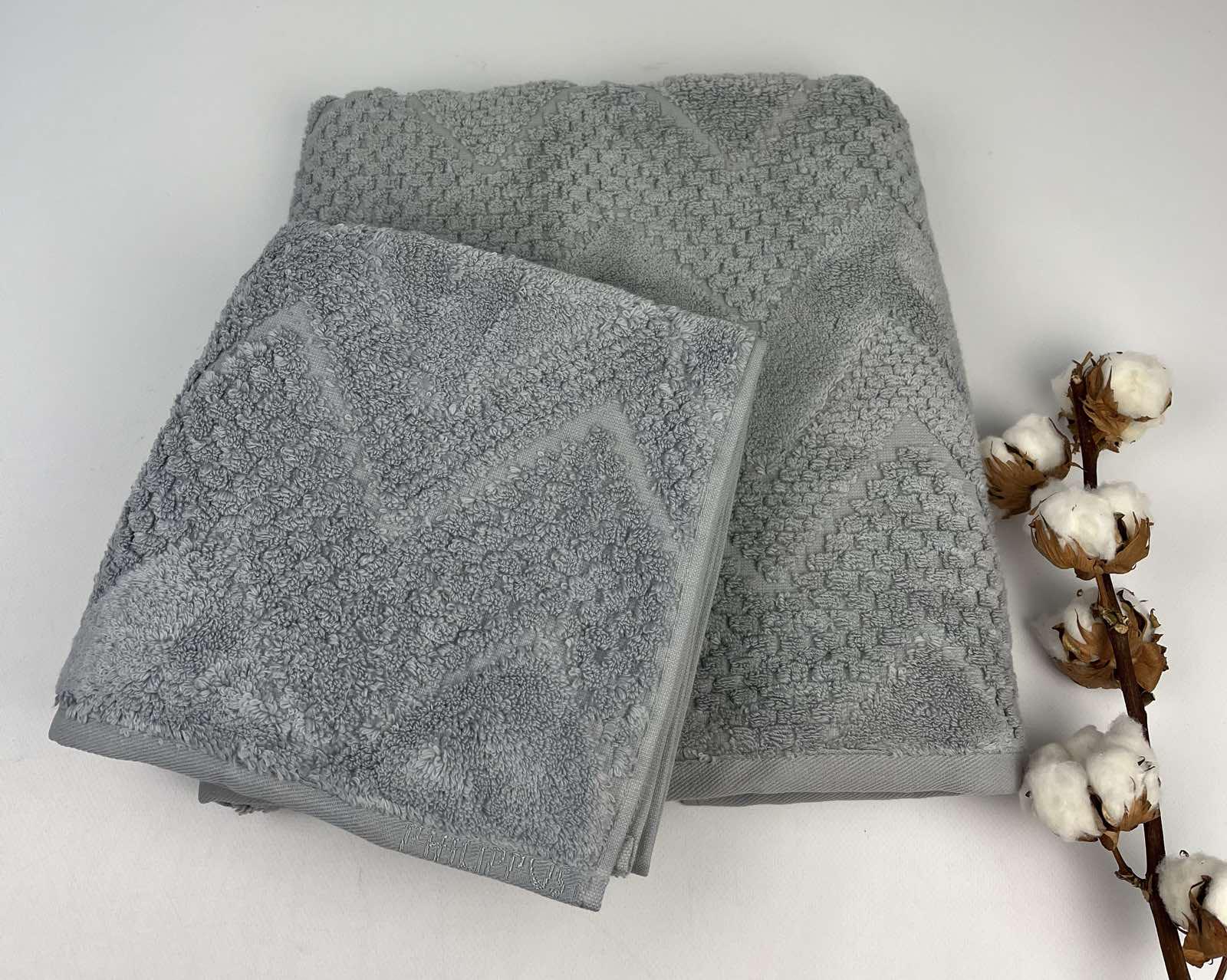 Набор полотенец Philippus Triga 2 шт. в фирменной коробке Серый (CN31753)