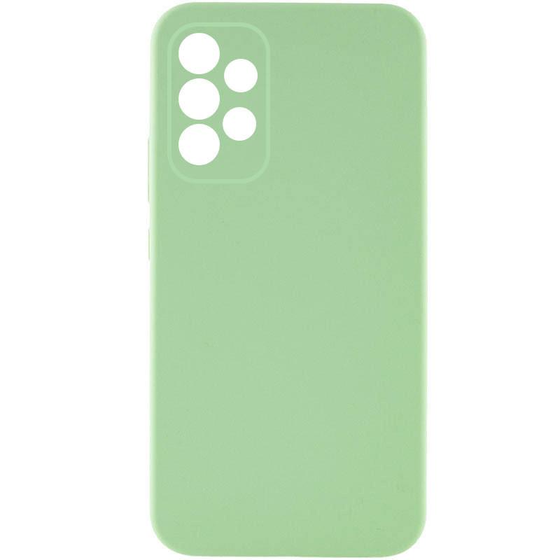 Противоударный чехол TPU GETMAN Liquid Silk Full Camera для Samsung Galaxy A33 5G Зеленый / Pistachio