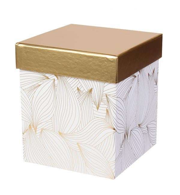 Подарочная коробка White petals 20,5х20,5х21 см Белый