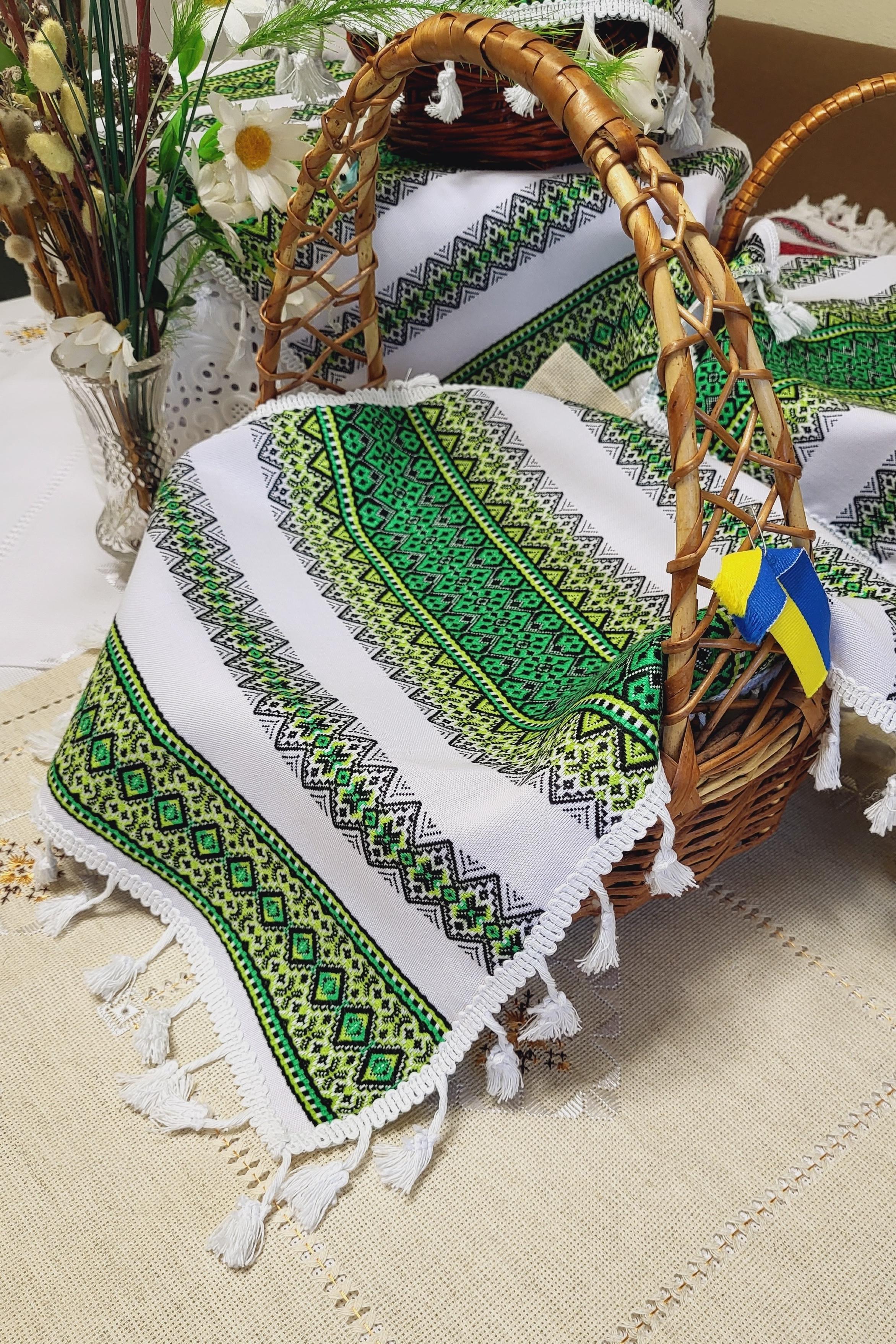 Серветка-рушник тканинно-декоративна з торками на святковий кошик (Арт-063вел) - фото 2 Серветка-рушник тканинно-декоративна з торками на святковий кошик (Арт-063вел) - фото 2