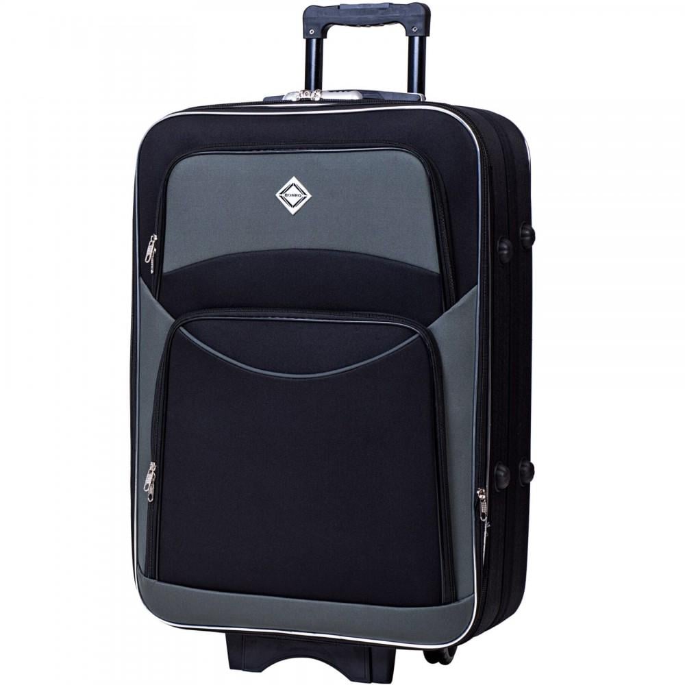 Набор чемоданов Bonro Style DQ 2 шт. Черный/Серый