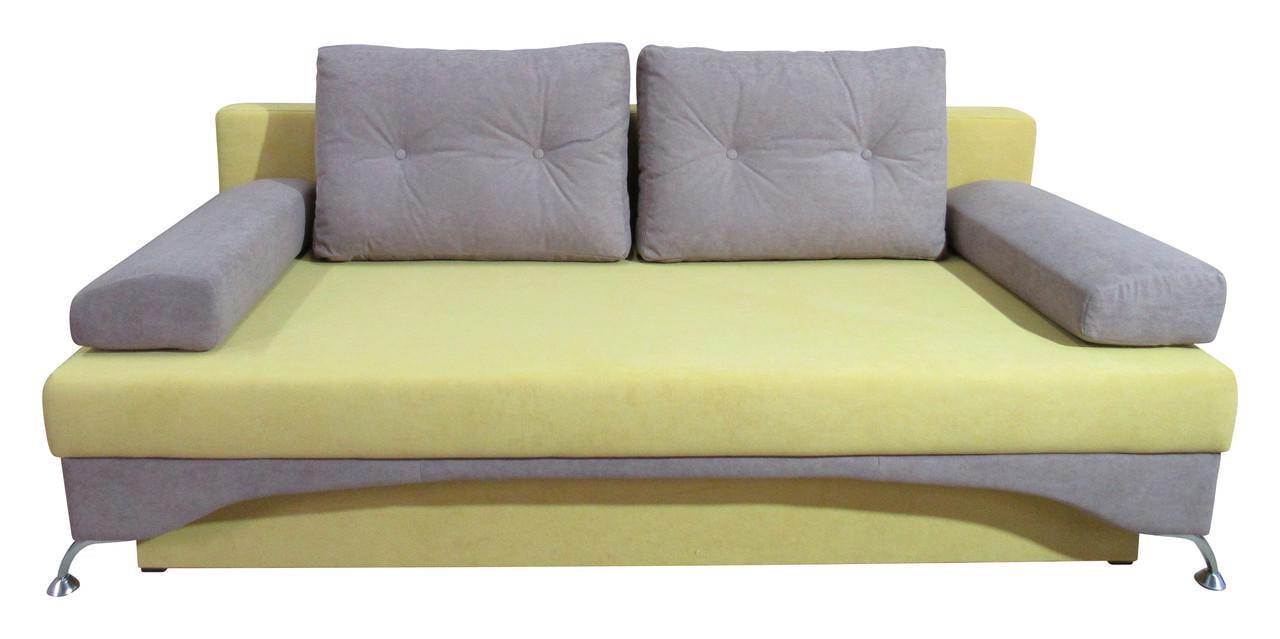 Диван МАКСИ-МЕбель Цезарь Зеленовато-желтый/Светло-фиолетовый (10413)