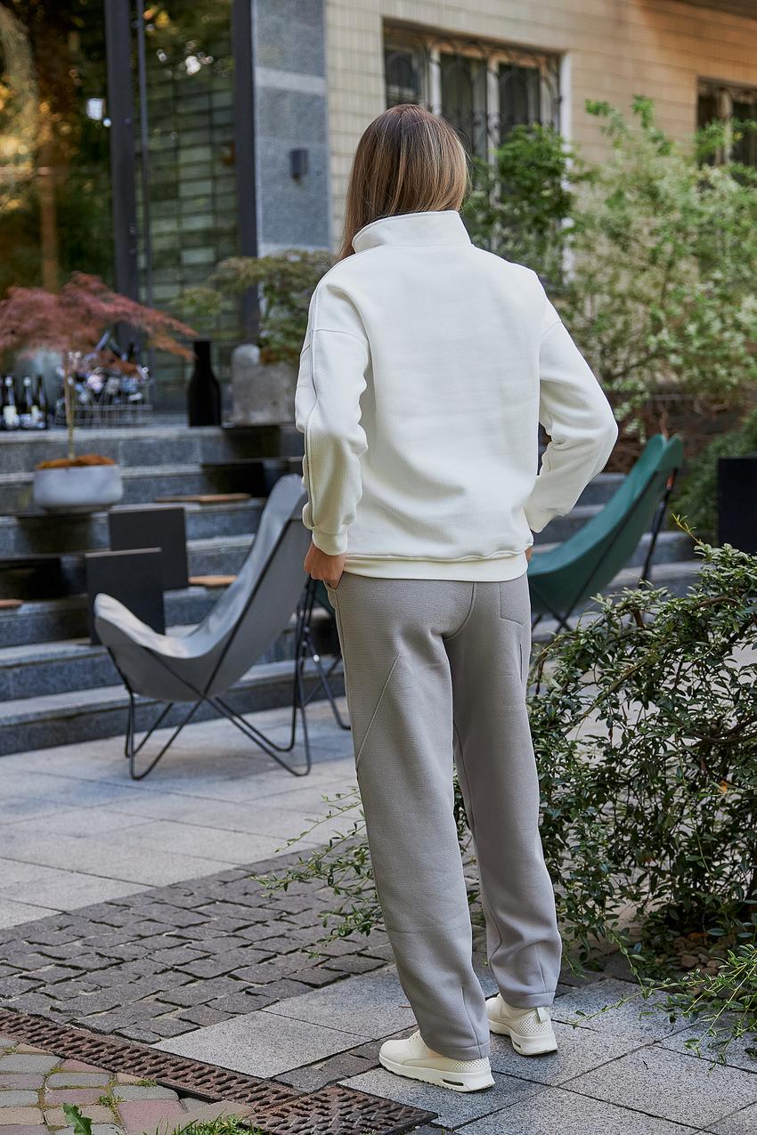 Костюм женский Лакоста М196.4 с начесом XL Кремовый/Светло-серый (982-1-63) - фото 2 Костюм женский Лакоста М196.4 с начесом XL Кремовый/Светло-серый (982-1-63) - фото 2
