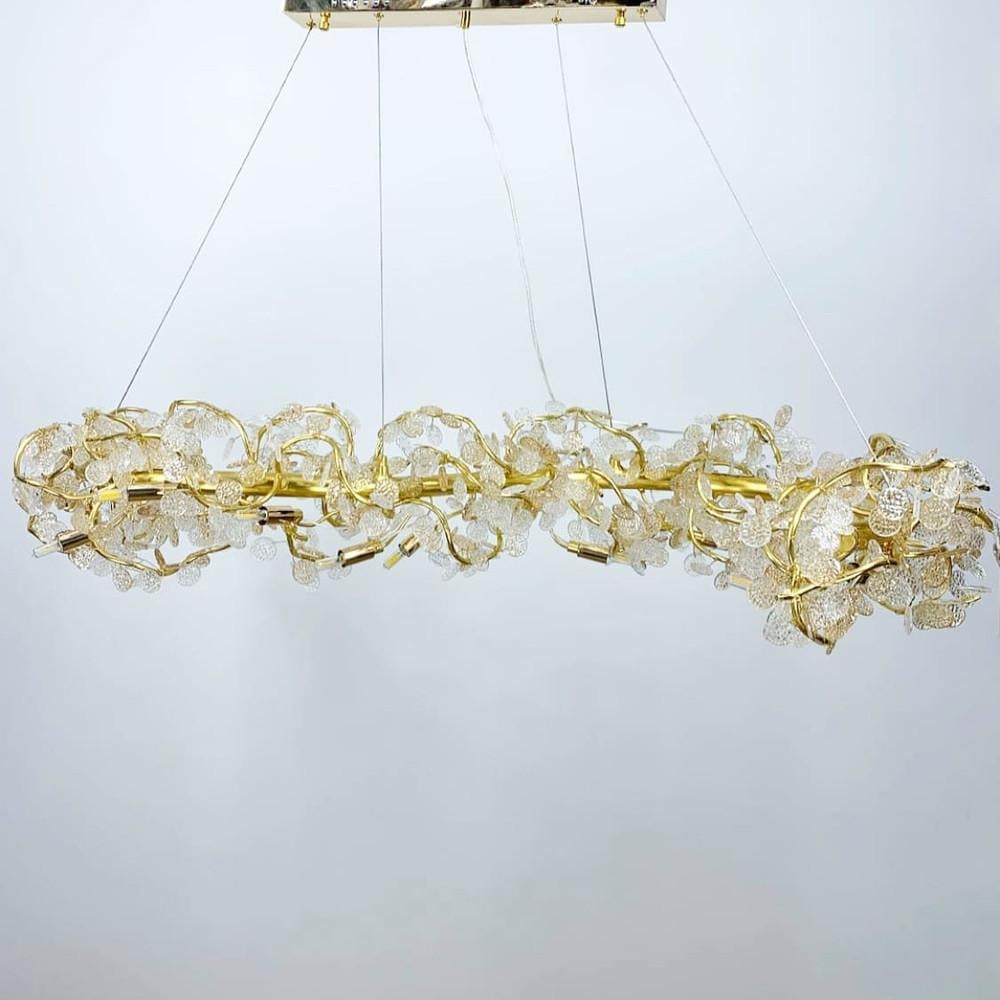 Светильник подвесной удлиненный Calathea 120 см (MD 6009-L1200 GD)