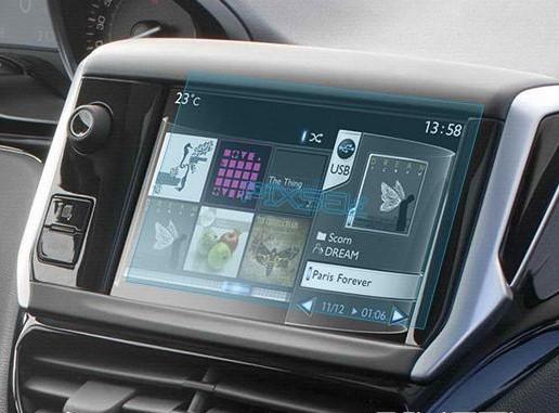 Защитное стекло Pixsel гибридное матовое на монитор Peugeot 208-6,9" 2015-2017