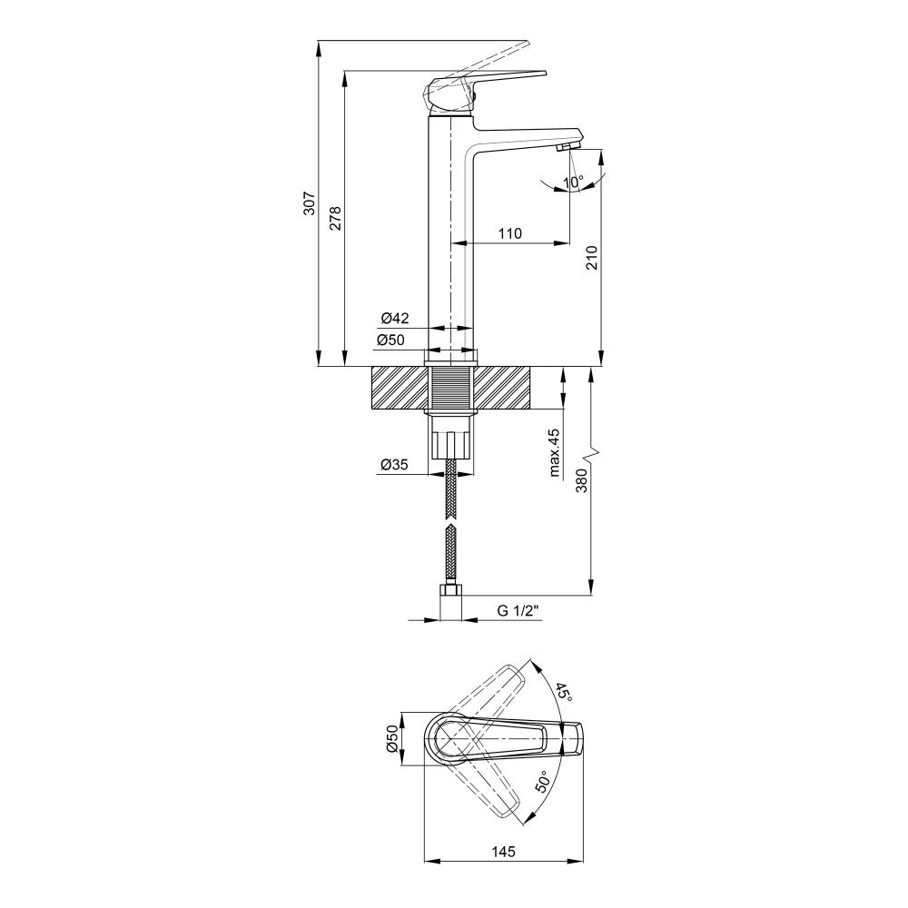 Змішувач для раковини Q-tap Olsava 1012H107C (QTOLS1012H107C) - фото 2