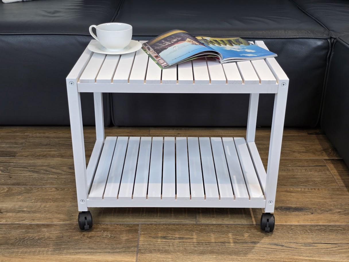 Журнальний столик дерев'яний 52х36х45 см Білий (жс1б) - фото 4 Журнальний столик дерев'яний 52х36х45 см Білий (жс1б) - фото 4