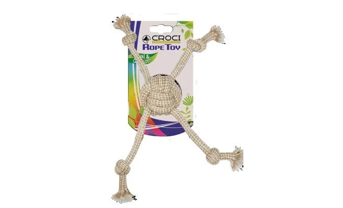 Игрушка для собак Croci ECO Мяч канатный с веревками 5x30 см (1199892540)
