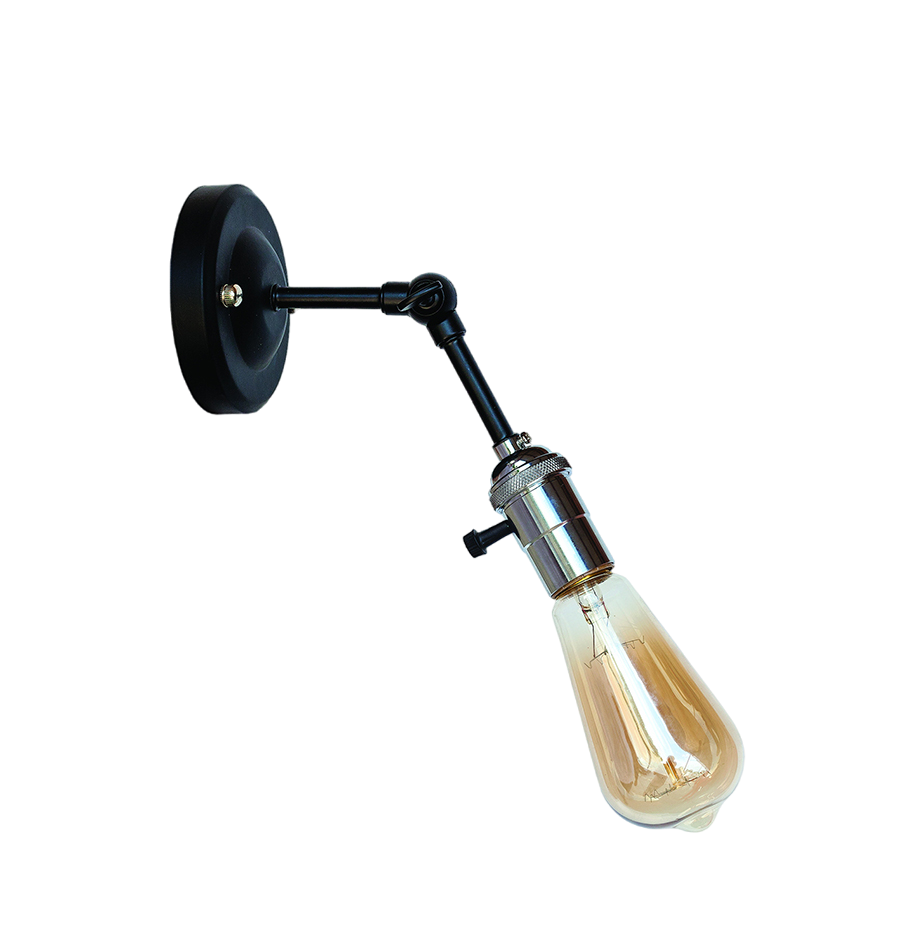 Бра Levistella Lofty функциональное с патроном AMP19 Черный/Хром (1963530416)