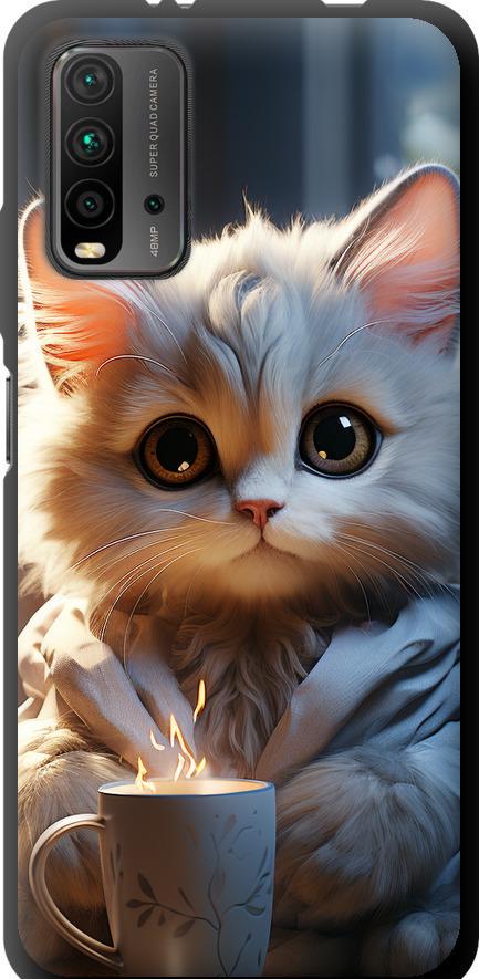 Чехол на Xiaomi Redmi 9T White cat (5646b-2257-42517)