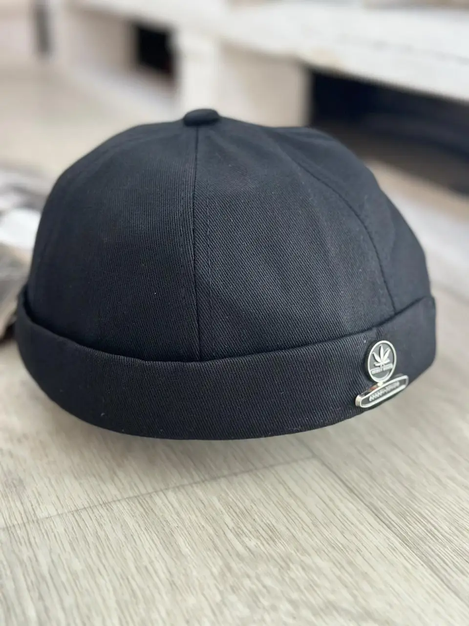 Шапка бини/докер р. 56-60 Черный (1131-1)