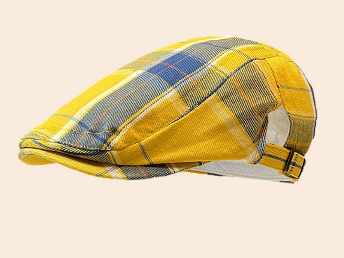Кепка летняя айви клетчатая One size Желтый с голубым (35-203-1605)