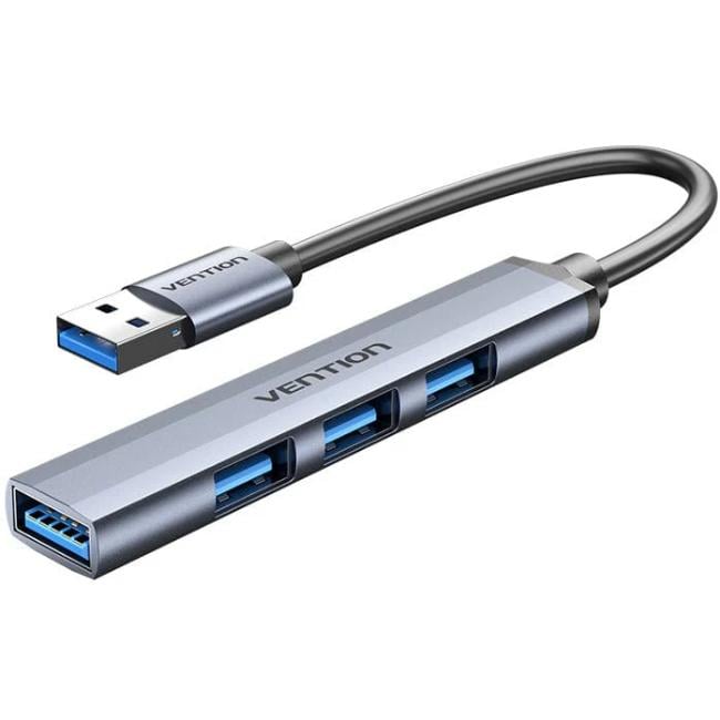 USB-хаб Vention USB 3.0 to 1xUSB 3.0/3xUSB 2,0 0,15 м 5 Гбіт/с Grey (CKOHB)