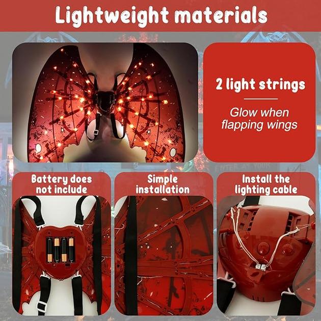 Крылья ангела с музыкой и светом Красный (MAGIC850) - фото 5 Крылья ангела с музыкой и светом Красный (MAGIC850) - фото 5