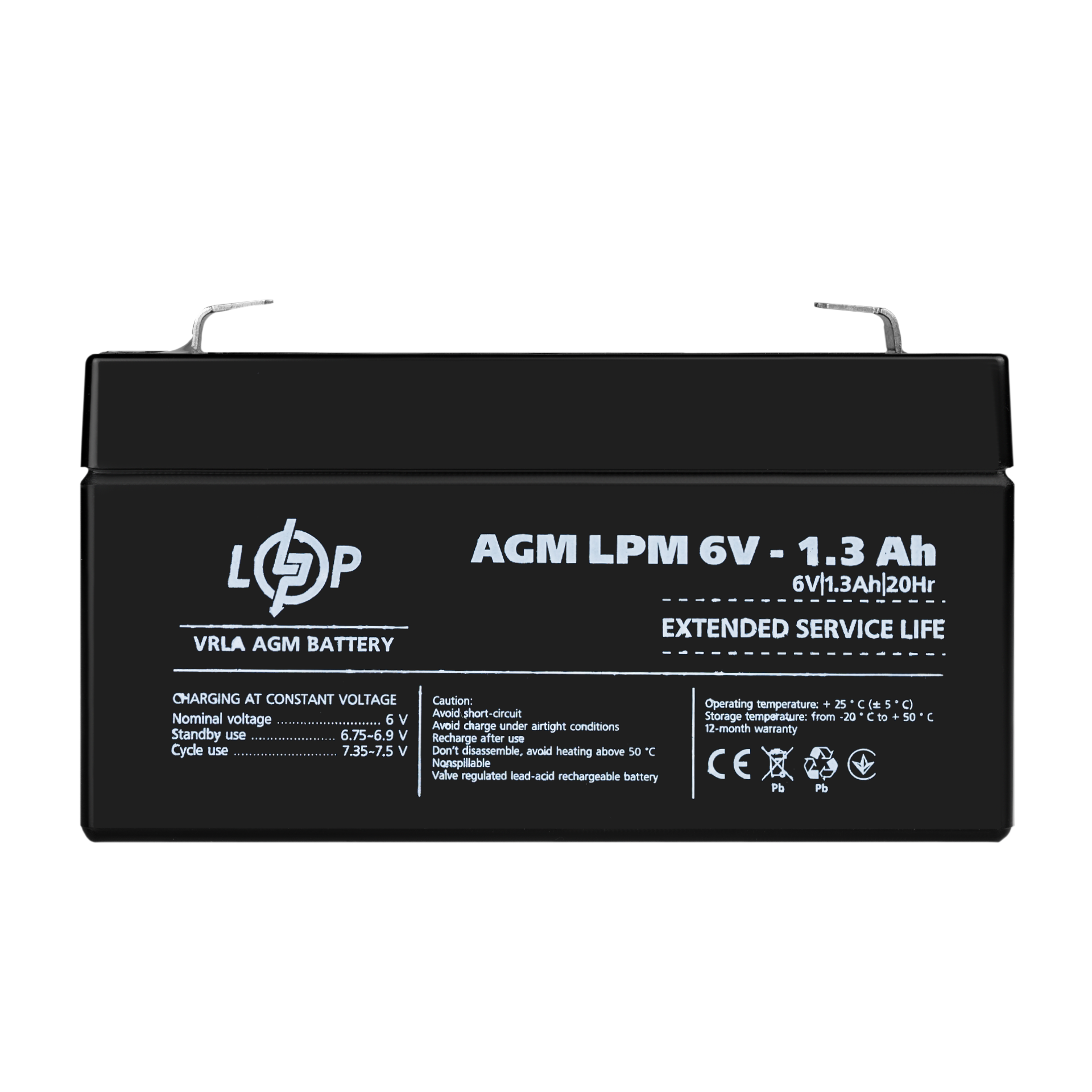 Акумулятор AGM LPM 6V-1,3 Ah (4157)