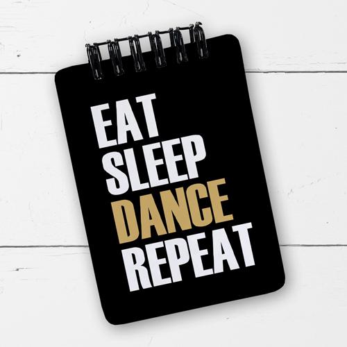 Блокнот на пружине Eat sleep dance repeat A7 (BL7_20J006)