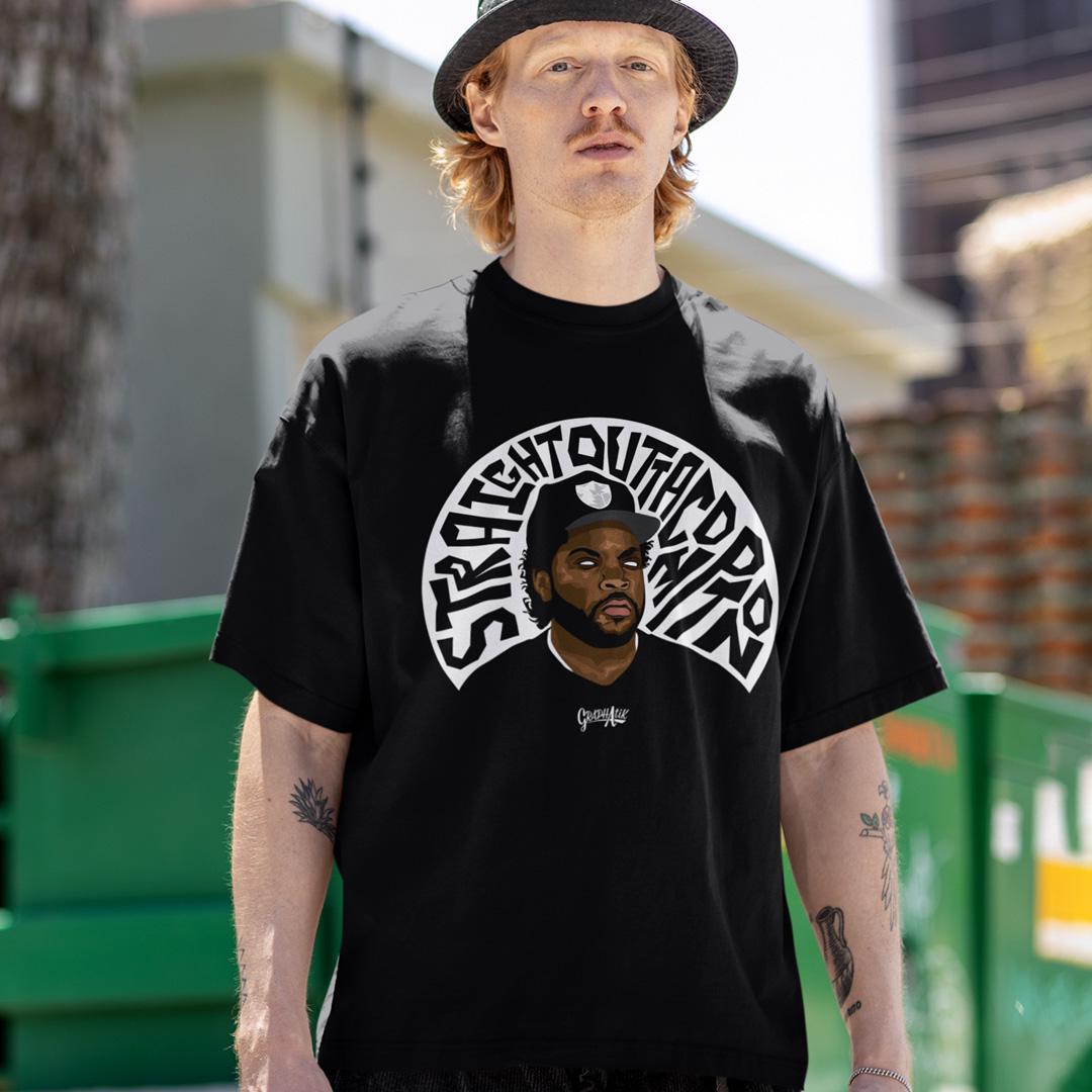 Футболка унисекс Ice Cube Straight Outta Compton 4XL Черный (0000010747)
