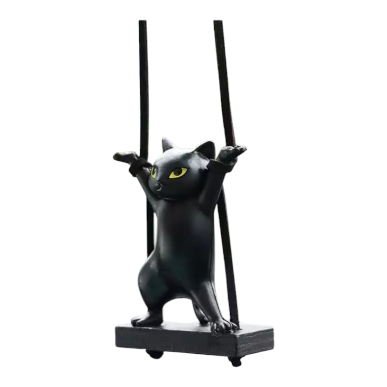 Игрушка в машину-подвеска на зеркало Кошка на качелях Черный (2444950219) Игрушка в машину-подвеска на зеркало Кошка на качелях Черный (2444950219)