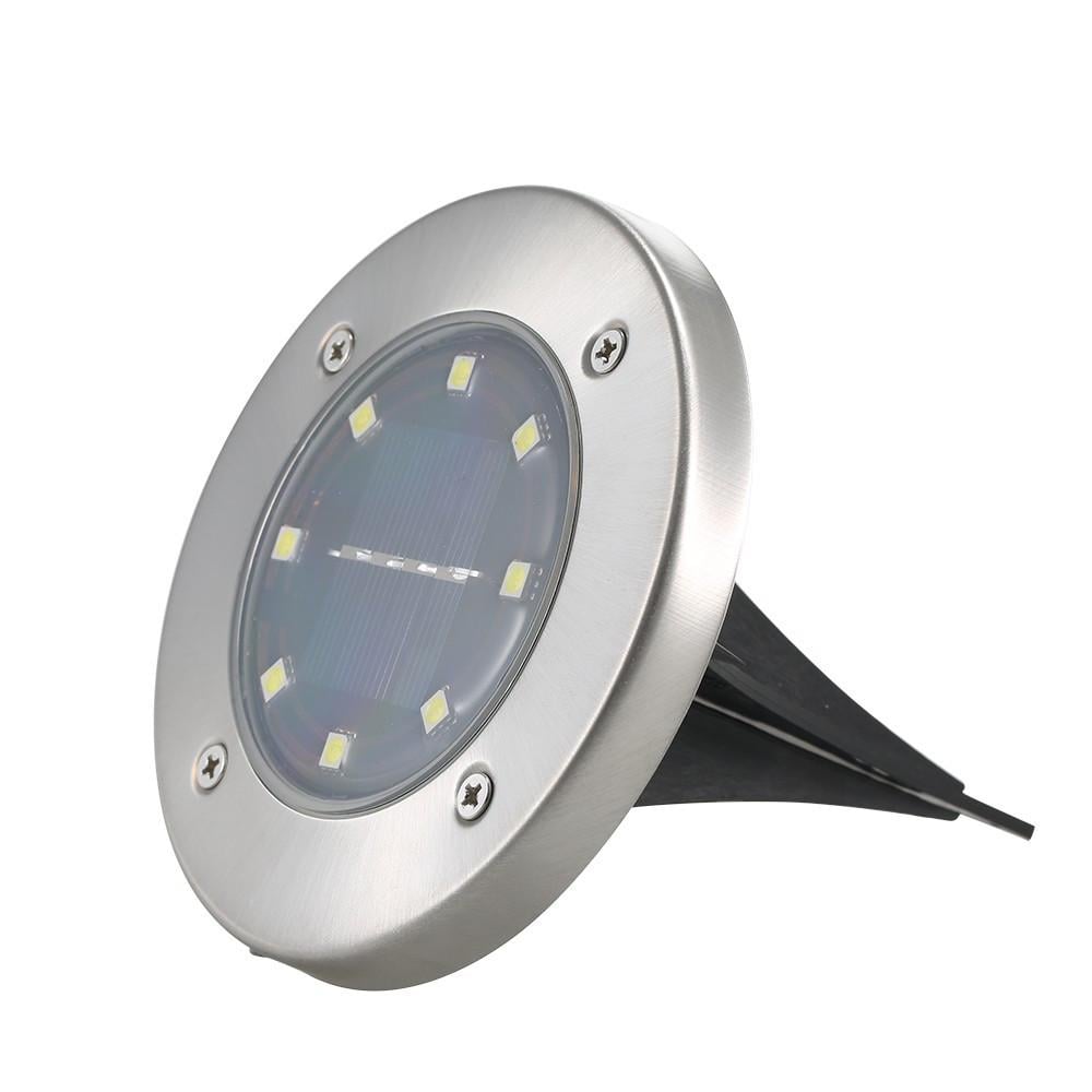 Уличный светильник на солнечной батарее RIAS Solar Disk Lights 5050 8 LED Grey (3_08545)