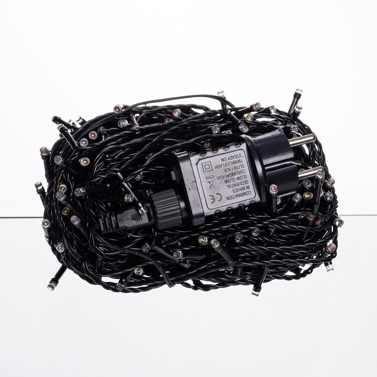 Гирлянда Нить уличная 30 м 300 LED черный провод Разноцветный (CF300L30MBML)