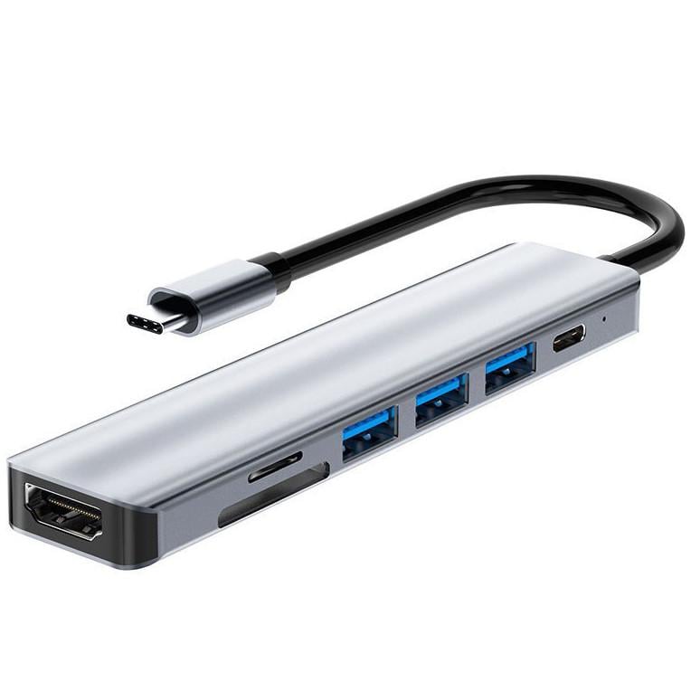 USB-хаб RIAS YG-2120 7в1 Type-C HDMI/3хUSB/TF+SD Grey (3_07196) USB-хаб RIAS YG-2120 7в1 Type-C HDMI/3хUSB/TF+SD Grey (3_07196)