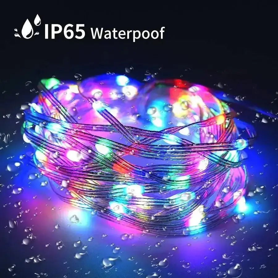 Гірлянда Крапля Роси USB RGB Bluetooth з пультом 10 м (22514761) - фото 7