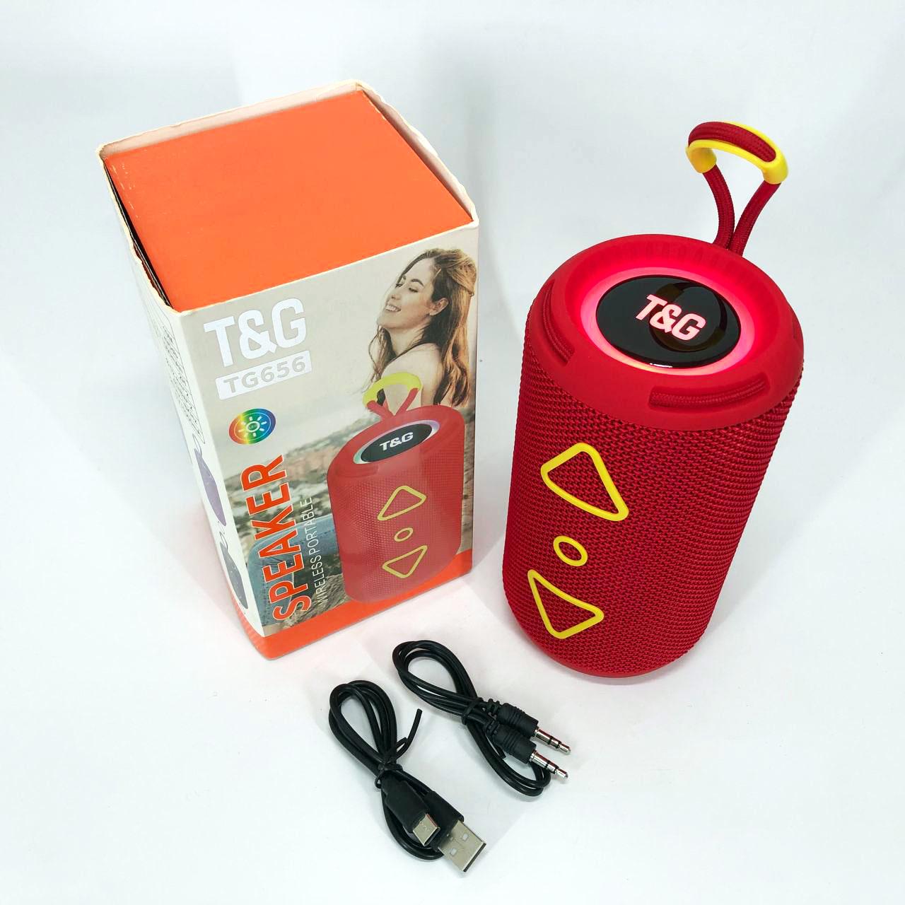 Колонка портативна Bluetooth радіо/акумуляторна Червоний (TG656 FM) - фото 15 Колонка портативна Bluetooth радіо/акумуляторна Червоний (TG656 FM) - фото 15