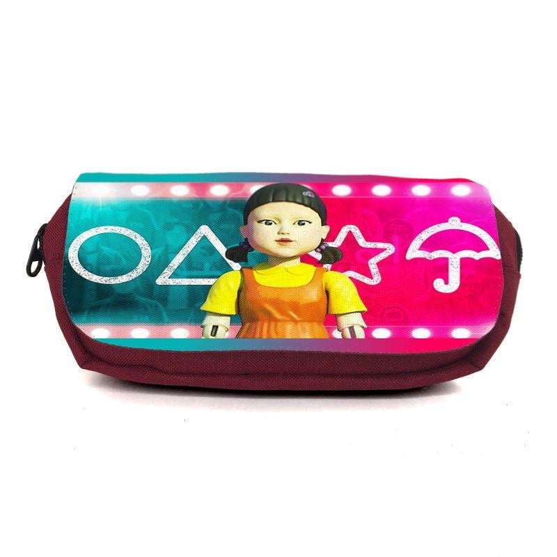 Пенал школьный Игра в Кальмара sqd-0014 Бордовый (1529788551)