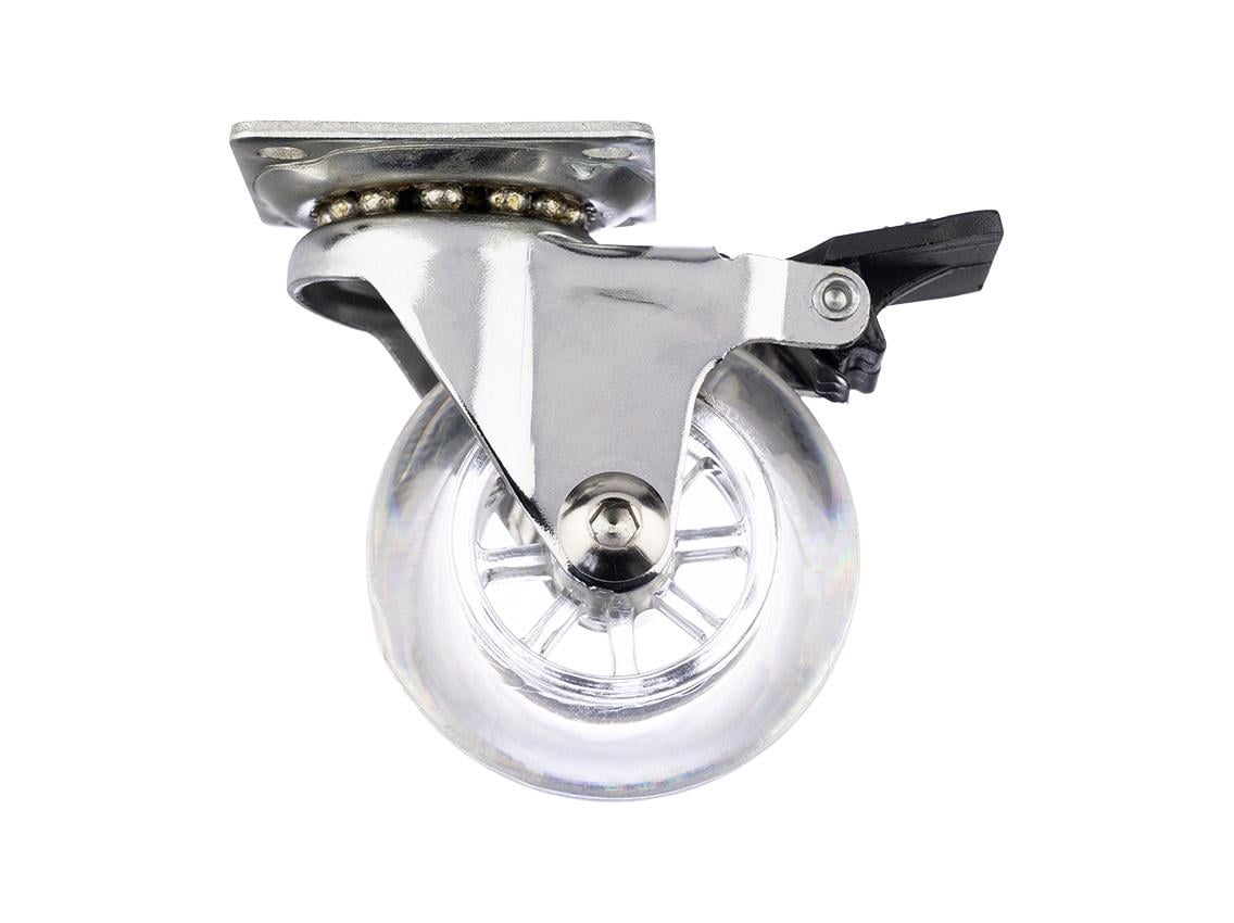 Ролик Giff Roller на площадке с тормозом 50 мм Прозрачный (24596435)