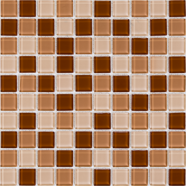 Мозаика Mozaico De Lux K-MOS K4015 Brown mix (001428)