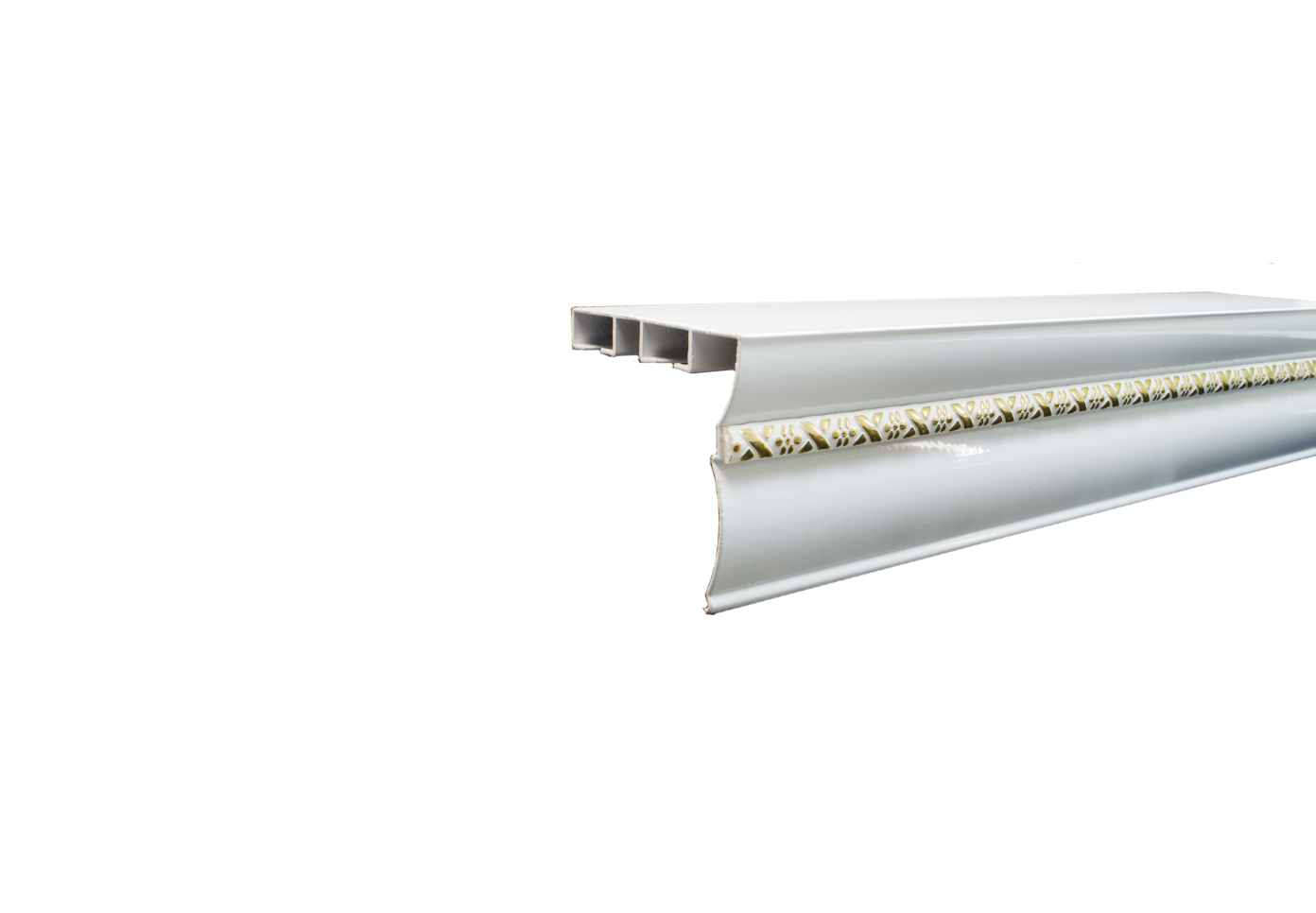 Карниз на стену EURO CONCEPT БР-15/1 двухрядный 2,5 м Белый
