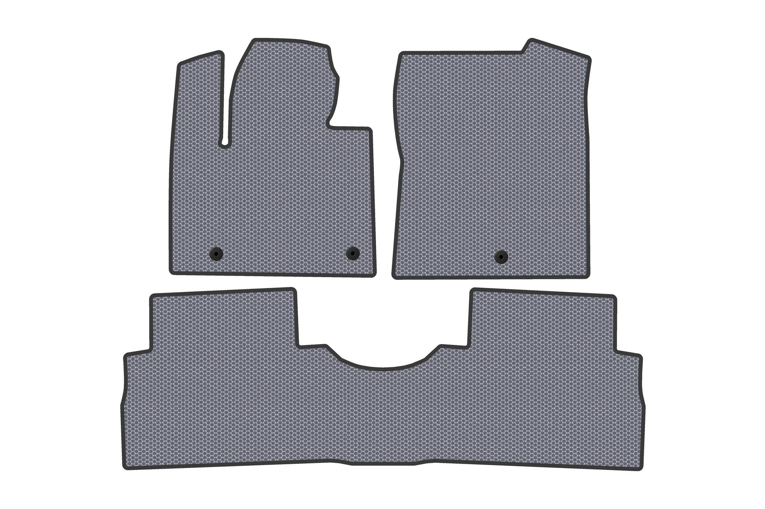 Коврики резиновые Digital Designs Carsuit 2 ряда для Hyundai Santa Fe 4 2018-2023 г. Серый (185203)