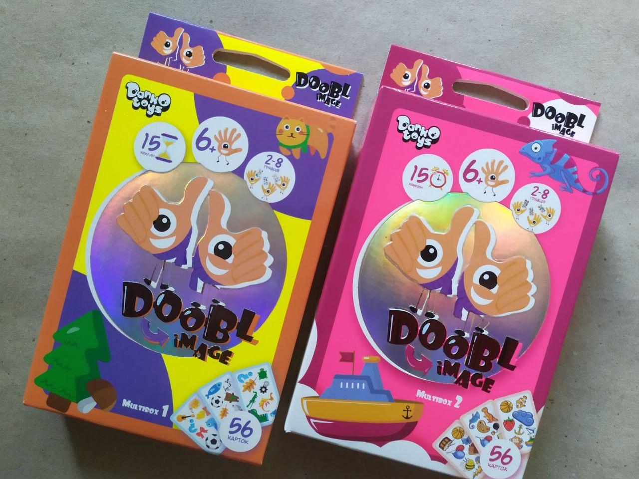 Комплект настільних міні-ігор Danko Toys Doobl Image Добль/Знайди пару Multibox 1/Multibox 2