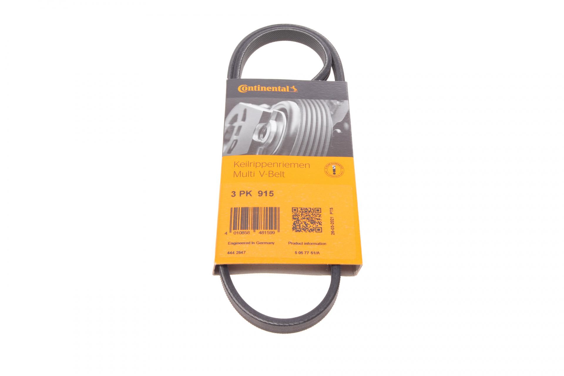 Ремень генератора Continental Fiat Doblo 1.2-1.4 01- (3PK915)