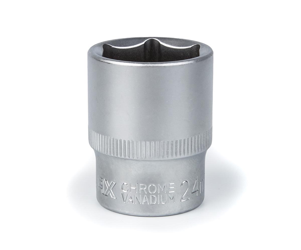Головка торцевая Polax автомобильная шестигранная 24 мм 1/2 CrV (25-095)