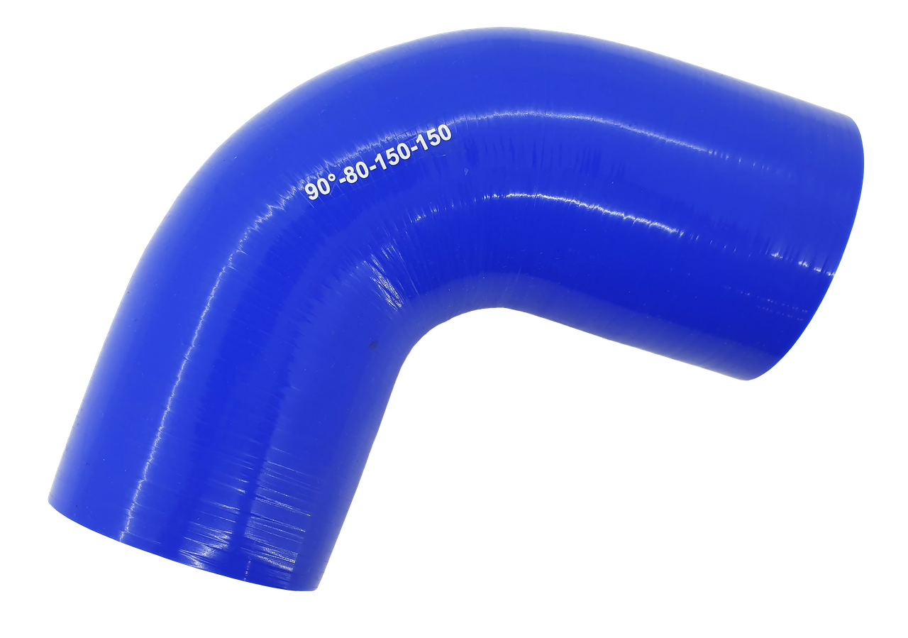 Патрубок 150х150 мм 90° d 80 товщина 5 мм (1156232462)