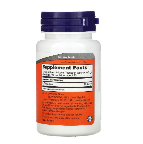 Амінокислота L-теанін NOW L-THEANINE POWDER 1 OZ 28 г - фото 2