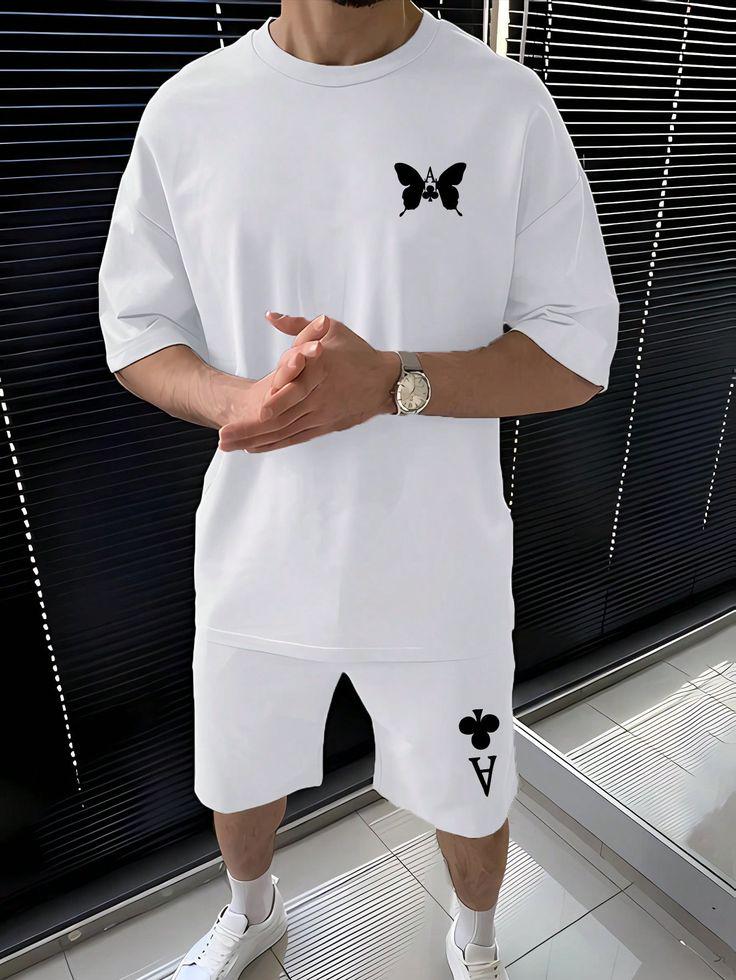 Комплект чоловічий 53-171 ДТФ футболка та шорти XL Сірий Комплект чоловічий 53-171 ДТФ футболка та шорти XL Сірий