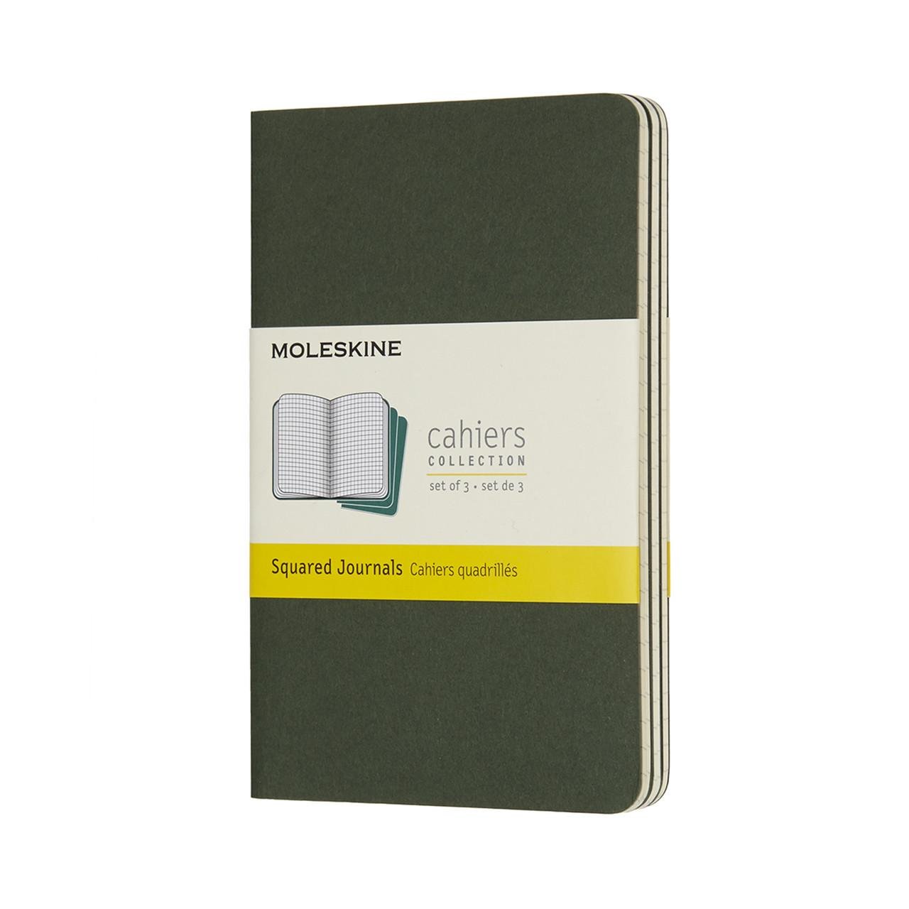 Блокнот Moleskine Cahier карманный 64 страницы в клетку зеленый 9х14 см (8055002855228)