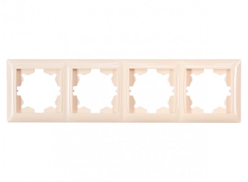 Рамка чотиримісна горизонтальна Luxel Primera 3324 Кремовий (00000038680)